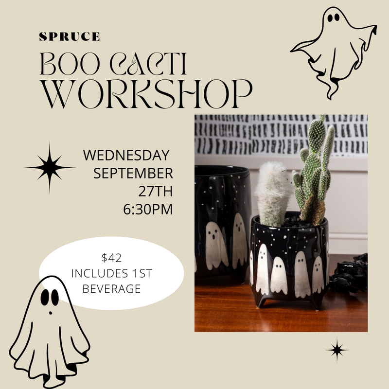 Boo Cacti Workshop - Wednesday, September 27th at 6:30pm